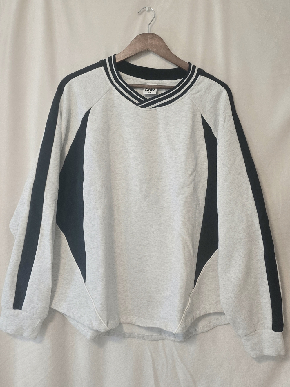 Harlow Gray and Black Crewneck Sweatshirt